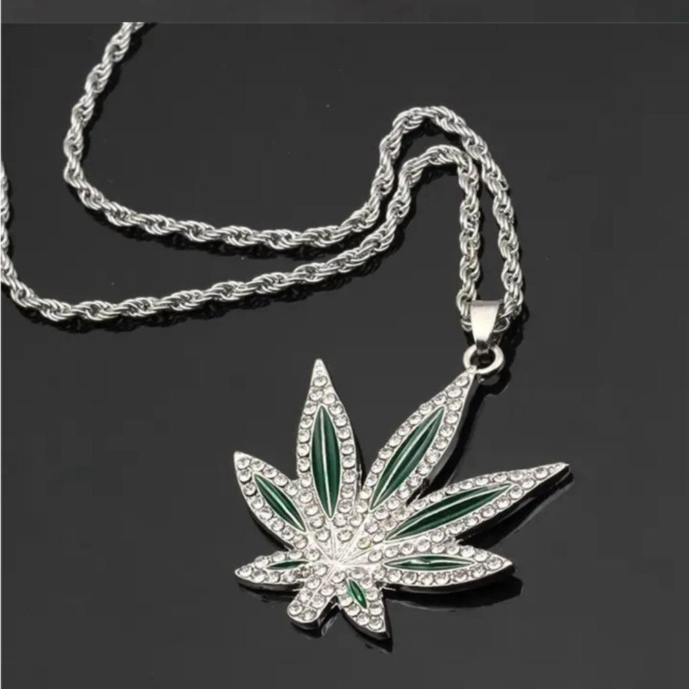 Stainless Steel Zircon Pendant Necklace Gold Plated Chain